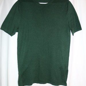 Soft Muscle Fit Green Shirt with Side Zippers 100% Cotton